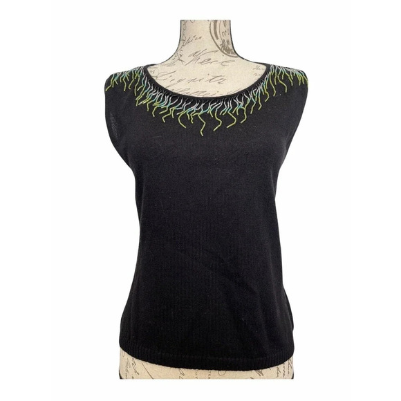 Class Roberto Cavalli Silk Wool Cashmere Sleeveless Sweater Top Size 44 IT 10 US - Picture 1 of 7